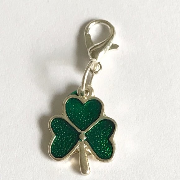 Celtic Irish Charms Clip On Lot Claddagh Shamrock Purse Zipper Pulls Silver Tone - Picture 3 of 9